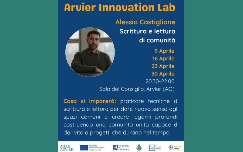 Aprile ad Arvier: Alessio Castiglione e la scrittura come strumento di comunità